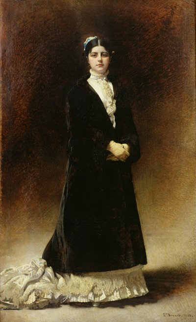 Portrait of Emanuella Pignatelli, Countess Potocka by Leon Joseph Florentin Bonnat